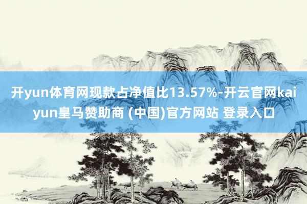 開yun體育網現款占凈值比13.57%-開云官網kaiyun皇馬贊助商 (中國)官方網站 登錄入口